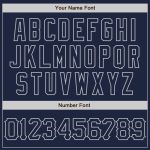 Custom Name & Number Personalized Baseball Jersey - Navy Gray 3D Pattern Design with Curve Lines Personalized Navy Gray 3D