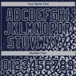 Custom Name and Number Navy Gray Leopard Print 3D Pattern Fashion Baseball Jersey Personalized Navy Gray 3D Pattern Design