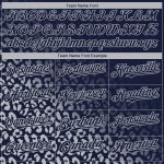 Custom Name and Number Navy Gray Leopard Print 3D Pattern Fashion Baseball Jersey Personalized Navy Gray 3D Pattern Design