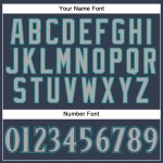 Custom Name Number Authentic Football Jersey Navy Gray Aqua Mesh Personalized Navy Gray-Aqua Mesh Authentic Football Jersey
