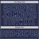 Custom Name and Number Personalized Navy Gray Sleeveless Baseball Jersey - Authentic Team Apparel Personalized Navy Gray
