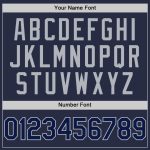 Personalized Custom Name Number Navy Gray Mesh Baseball Jersey - Authentic Throwback Team Jersey Personalized Navy Gray Mesh