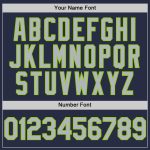 Custom Name and Number Personalized Baseball Jersey in Navy Gray Neon Green Mesh - Authentic Throwback Team Apparel Personalized