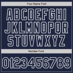 Personalized Navy Gray Pinstripe Two-Button Softball Jersey Unisex Personalized Navy Gray Pinstripe White Two-Button Unisex