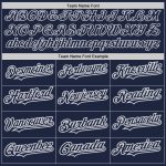 Personalized Navy Gray Pinstripe Two-Button Softball Jersey Unisex Personalized Navy Gray Pinstripe White Two-Button Unisex