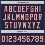 Custom Baseball Jersey with Name and Number - Personalized Navy Gray Red Arm Shapes, Authentic Team Apparel Personalized