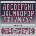 Custom Name and Number Basketball Jersey in Personalized Navy Gray-Red Fade Design for Team Apparel Personalized Navy Gray-Red