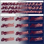 Custom Name & Number Personalized Navy Gray-Red Gradient Two-Button Unisex Softball Jersey Personalized Navy Gray-Red Gradient