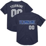 Custom Name and Number Personalized Baseball Jersey - Navy Gray-Royal Mesh Authentic Throwback Personalized Navy Gray-Royal