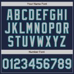 Customizable Navy Gray Teal Baseball Jersey with Personalized Name and Number - Authentic Team Apparel Personalized Navy