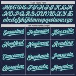 Customizable Navy Gray Teal Baseball Jersey with Personalized Name and Number - Authentic Team Apparel Personalized Navy