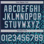 Custom Name and Number Baseball Jersey - Personalized Leopard Print Fade 3D Pattern in Navy Gray Teal Personalized Navy Gray-Teal