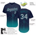 Custom Seattle City Edition 3D Baseball Jersey Personalized Name Number in Navy Gray Teal Fade Fashion Authentic Design Personalized
