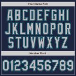 Custom Navy Gray-Teal Baseball Jersey with Personalized Name and Number - Authentic Raglan Sleeves Design Personalized Navy