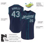 Custom Name Number Personalized Navy Gray Teal Baseball Jersey Authentic Sleeveless Team Design Personalized Navy Gray-Teal