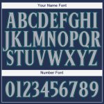 Custom Name and Number Baseball Jersey - Personalized Navy Gray Teal Team Jersey Personalized Navy Gray-Teal Baseball Jersey