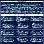 Custom Name and Number Navy Gray-Teal Hockey Jersey - Personalized Lace Neck Team Apparel Personalized Navy Gray-Teal Hockey