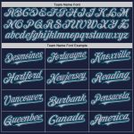 Custom Name Number Authentic Baseball Jersey - Personalized Navy Gray Teal Line Team Apparel Personalized Navy Gray-Teal