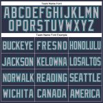 Personalized Throwback Baseball Jersey in Navy Gray Teal Mesh - Custom Sports Apparel Personalized Navy Gray-Teal Mesh Authentic