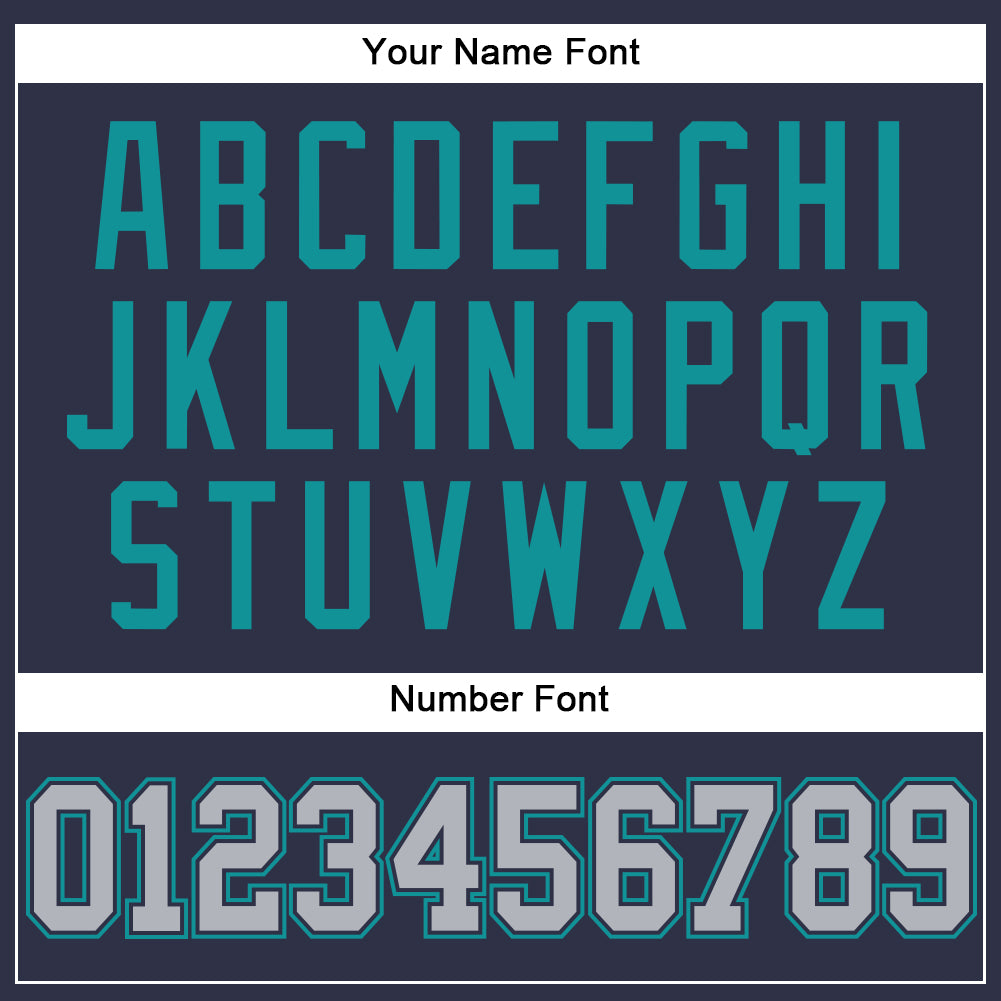 Personalized Navy Gray-Teal Mesh Authentic Throwback Baseball Jersey Personalized Throwback Baseball Jersey in Navy Gray Teal Mesh - Custom Sports Apparel Personalized Navy Gray-Teal Mesh Authentic - Image 5