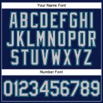 Personalized Custom Golf Polo Shirt Navy Gray Teal with Team Name Number - Performance Vapor Design Personalized Navy Gray-Teal