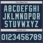 Custom Name and Number Navy Gray-Teal Two-Button Unisex Softball Jersey - Personalized Team Apparel Personalized Navy Gray-Teal