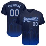 Custom Dallas City Edition Navy Gray Thunder Blue 3D Baseball Jersey for Men with Personalized Name and Number - Authentic Fashion Style