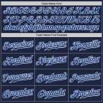 Personalized Authentic Baseball Jersey in Navy Gray and White Colors Personalized Navy Gray-White Authentic Baseball Jersey