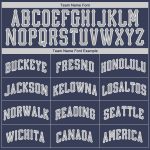 Custom Name and Number Authentic Baseball Jersey - Personalized Navy Gray-White Team Jersey Personalized Navy Gray-White