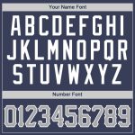 Custom Name and Number Authentic Baseball Jersey - Personalized Navy Gray-White Team Jersey Personalized Navy Gray-White