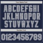 Custom Name and Number Baseball Jersey - Personalized Navy Gray-White Authentic Gradient Fashion Personalized Navy Gray-White