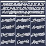 Custom Navy Gray-White Authentic Sleeveless Baseball Jersey with Personalized Name and Number Personalized Navy Gray-White