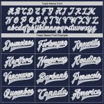Custom Name and Number Varsity Letterman Jacket Navy Gray White Bomber Full-Snap Two Tone Design Personalized Navy Gray-White