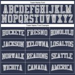 Custom Navy Gray-White Long Sleeve Performance T-Shirt with Name and Number - Salute To Service Design Personalized Navy