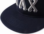 Custom Name Number Snapback Hat Adjustable Personalized Navy Gray White Stitched Team Cap Personalized Navy Gray-White Stitched