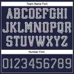 Custom Name Number Snapback Hat Adjustable Personalized Navy Gray White Stitched Team Cap Personalized Navy Gray-White Stitched