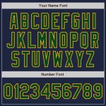Custom Name Number Navy Green Gold Bomber Varsity Letterman Jacket Full-Snap Personalized Navy Green-Gold Bomber Full-Snap