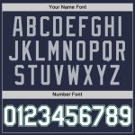 Custom Name and Number Authentic Baseball Jersey in Navy Kelly Green-Gray Mesh - Personalized Team Apparel Personalized Navy