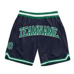 Custom Name Number Basketball Shorts Authentic Navy Kelly Green White Personalized Throwback Style Personalized Navy Kelly