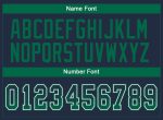 Personalized Custom Football Jersey with Name & Number in Navy Green-White Mesh Drift Style Personalized Navy Kelly Green-White
