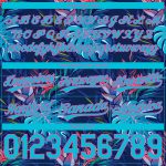 Custom Name and Number Basketball Shorts - Authentic Hawaii Palm Leaves 3D Pattern in Navy Lakes Blue-Pink Personalized Navy