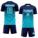 Custom Soccer Uniform Jersey - Personalized Navy Blue-White Sublimation with Team Name and Number Personalized Navy Lakes