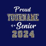 Custom Navy Leopard Print 3D Graduation T-Shirt with Personalized Name and Number, Team Apparel Personalized Navy Leopard