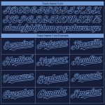 Custom Chicago City Edition 3D Authentic Baseball Jersey - Personalized Navy Light Blue with Name and Number Personalized