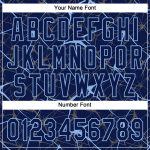 Custom Softball Jersey with Name and Number, 3D Pattern, Navy & Light Blue, Unisex, Two-Button Design Personalized Navy Light