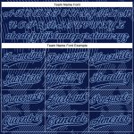 Custom Name Number Softball Jersey Unisex Two-Button Navy Light Blue 3D Pattern Curve Lines Personalized Navy Light Blue
