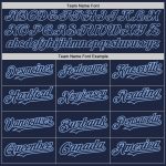 Custom Name Number Baseball Jersey - Personalized Navy Light Blue 3D Abstract Grunge Art Design Personalized Navy Light Blue