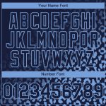 Personalized Leopard Print Baseball Jersey with Custom Name & Number - Navy Light Blue 3D Pattern Design Personalized Navy