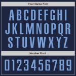 Custom Name and Number Personalized Authentic Baseball Jersey in Navy and Light Blue Personalized Navy Light Blue Authentic