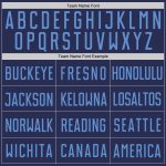 Custom Personalized Basketball Jersey - Navy Light Blue Authentic Throwback with Team Name and Number Personalized Navy Light
